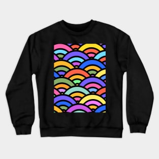 Multi Colour Rainbow Curves Crewneck Sweatshirt